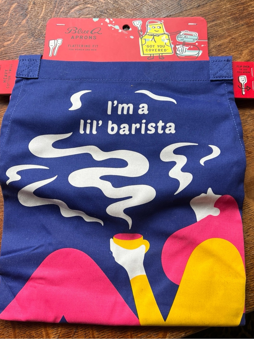 Blue Q unisex "I'm a lil' barista" apron